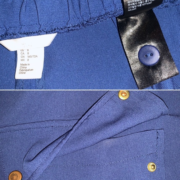 Royal blue high waisted shorts - Picture 8 of 8